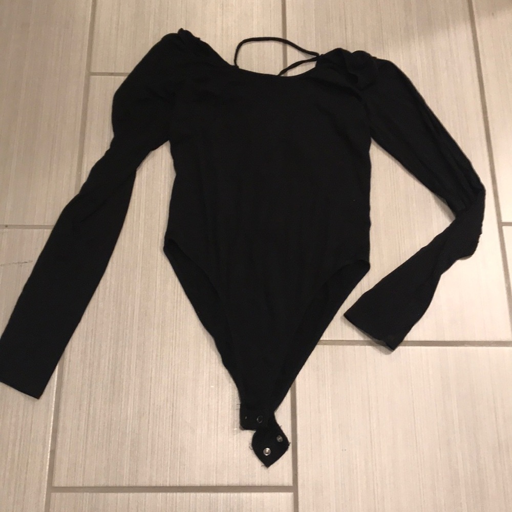 Onesie Cross Back Black Long Sleeve - Picture 2 of 8